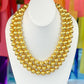 3 Strand Gold Breaded Necklace