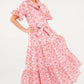 Sadie Maxi Dress Lavender Coral Eyelet