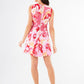 Avery Dress Pink Retro Jaquard