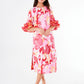 Bronwyn Dress Pink Retro Jaquard