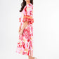 Bronwyn Dress Pink Retro Jaquard