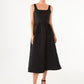 Victoria Dress Black Textured Satin Jacquard