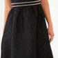 Victoria Dress Black Textured Satin Jacquard