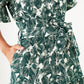 Sadie Maxi Dress Green Hibiscus Jacquard