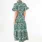 Sadie Maxi Dress Green Hibiscus Jacquard