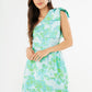Caroline Gown Green Abstract Brocade