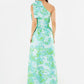Caroline Gown Green Abstract Brocade