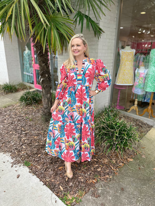 Lucy Dress - Tropical Oasis