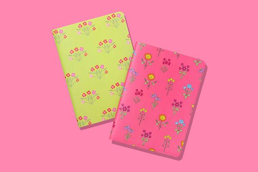 Flower Bouquets + Wildflowers 2 Pc Notebook Set