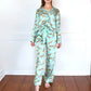 Sage Leopard Satin Pant PJ