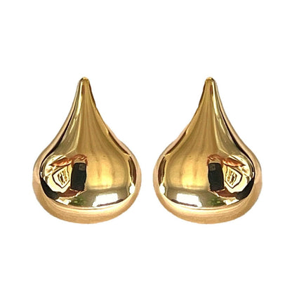 Gold Teardrop Statement Stud