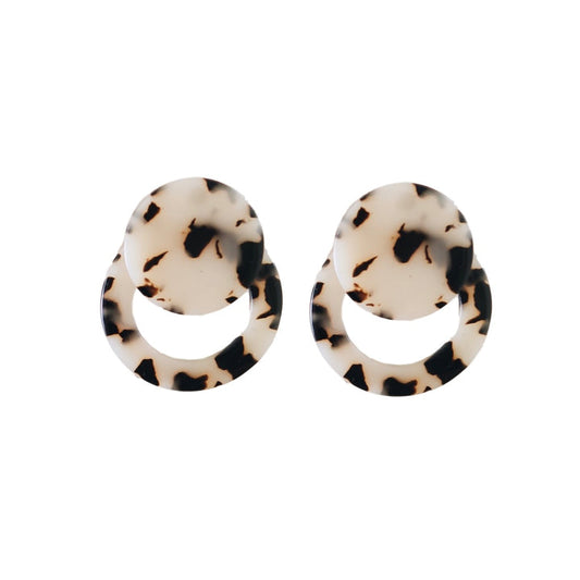 St Armands Designs Blonde Tortoise Doorknocker Earrings