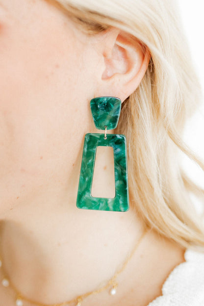 Kennedy Forest Green Earrings