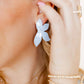 Fern Pink Peony Earrings