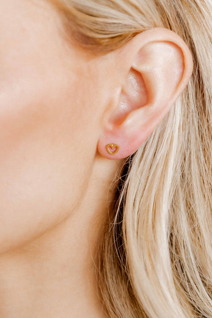 Screwback Stud Earrings Mix Heart and Star