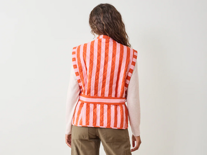 Bold Stripe Quilted Vest