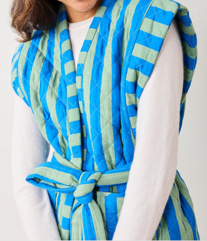 Bold Stripe Quilted Vest