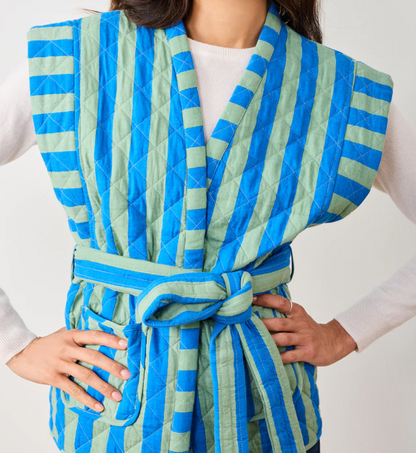 Bold Stripe Quilted Vest