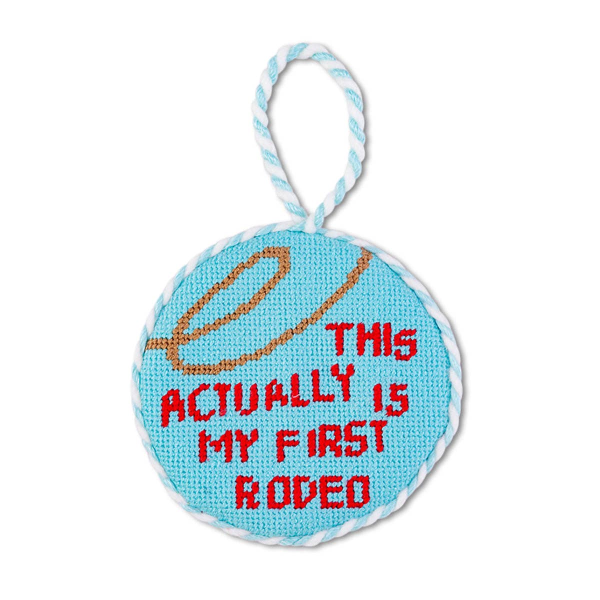 Needlepoint Ornament First Rodeo