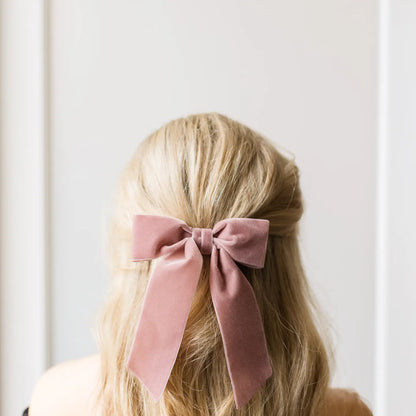 Bailee Bow Barrette Navy