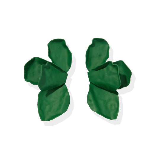 Eden Statement Earrings Green