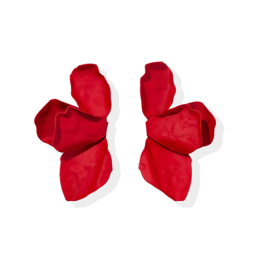Eden Statement Earrings Red