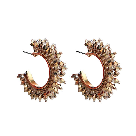 Seed Bead Sparkler Hoops