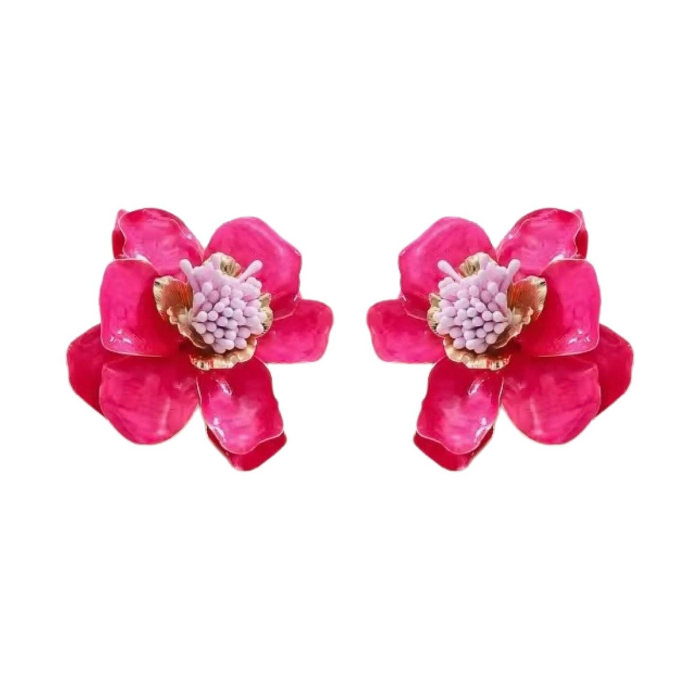 Blossom Statement Earrings Pink