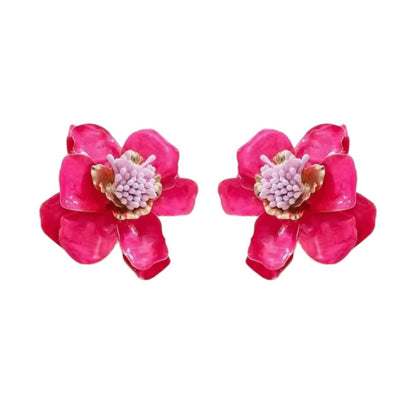 Blossom Statement Earrings Pink
