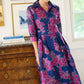 Cecilia Gown Navy Peony Organza