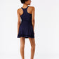 Camilla Ruffle Dress Navy