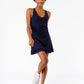 Camilla Ruffle Dress Navy