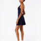Camilla Ruffle Dress Navy