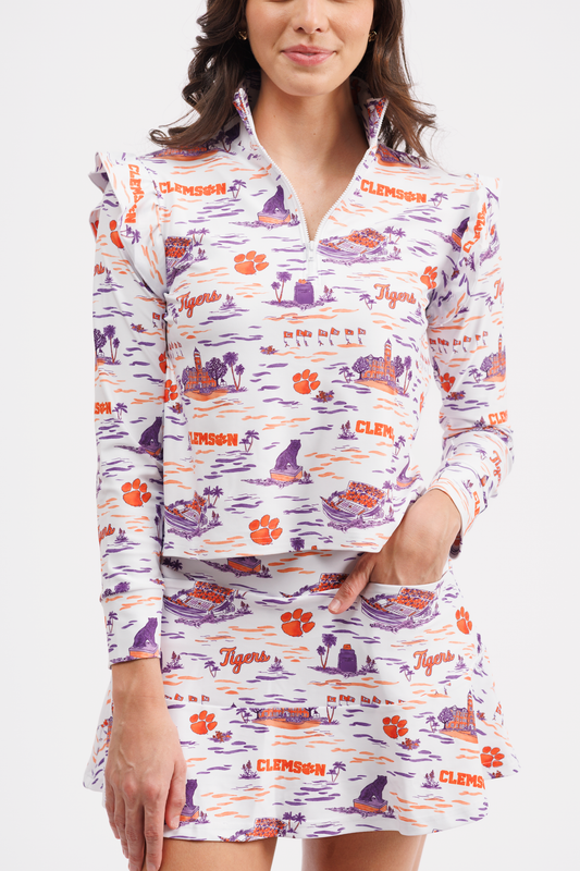 MOLLY SKORT - CLEMSON TOILE