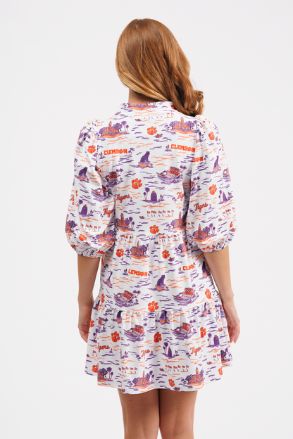 TORY DRESS - CLEMSON TOILE