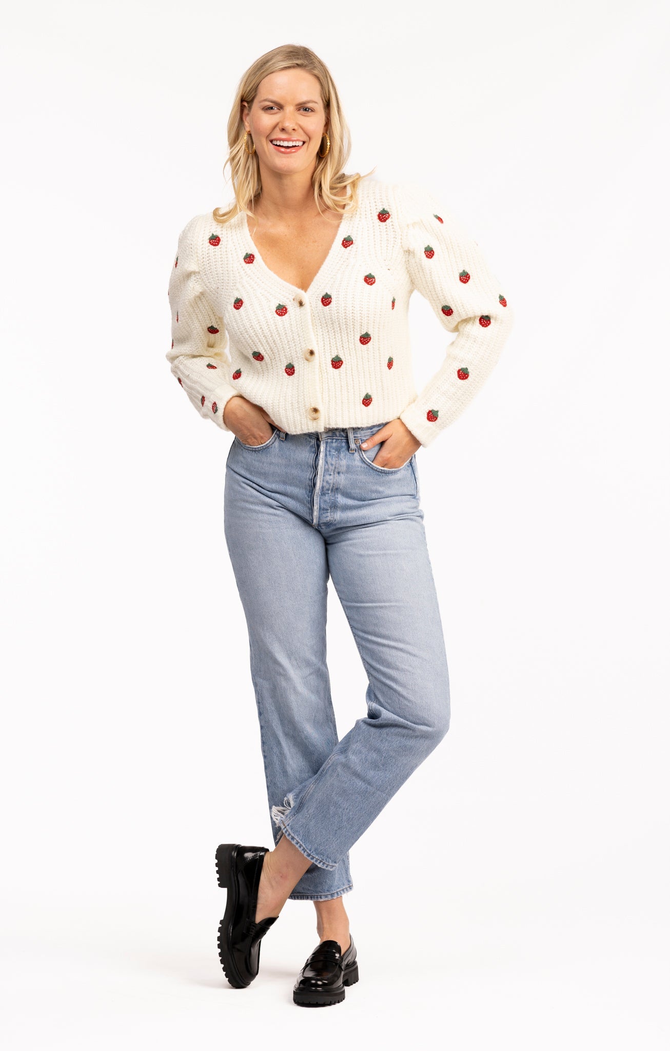 Hyacinth Strawberry Cardigan