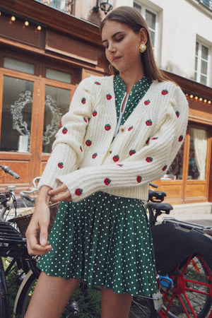 Hyacinth Strawberry Cardigan