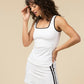 KAY BINDING TOP - WHITE/BLACK