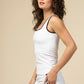 KAY BINDING TOP - WHITE/BLACK