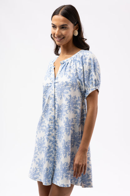 Posie Stretch Dress - Rose Bushel Blue