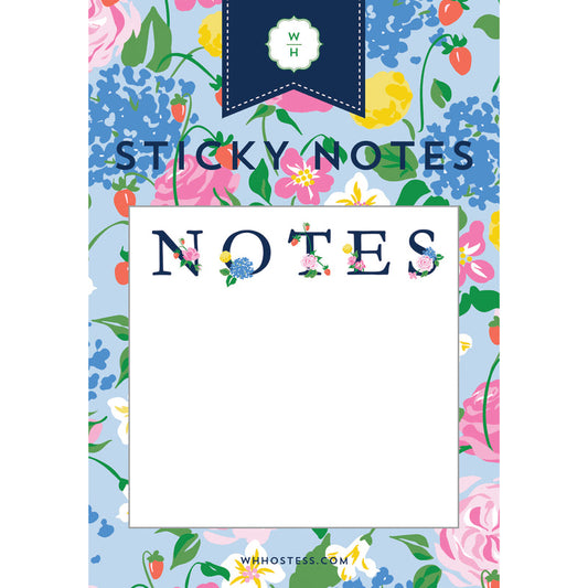 Strawberry Floral "NOTES" Single Sticky Notes
