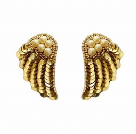Wing Earrings - Gold