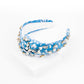 BLOCKPRINT HEADBAND WITH GEMS IN CAROLINA BLUE