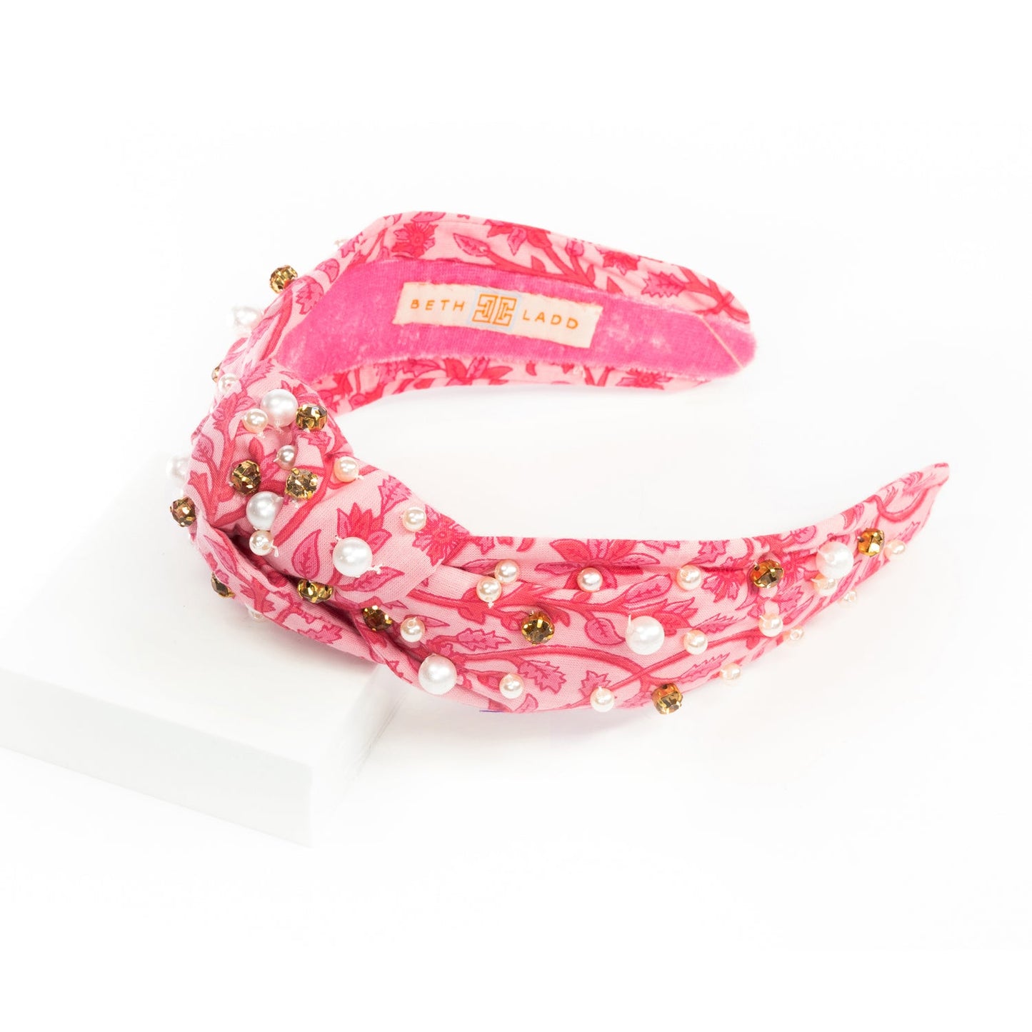 Beth Ladd Headband with Gems in Highland Park Pink