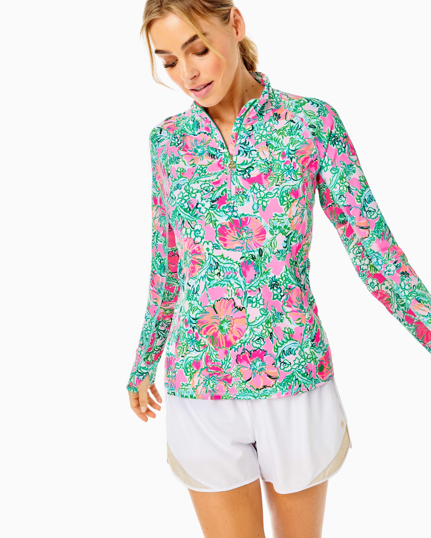MARION MESH PANEL HALF ZIP