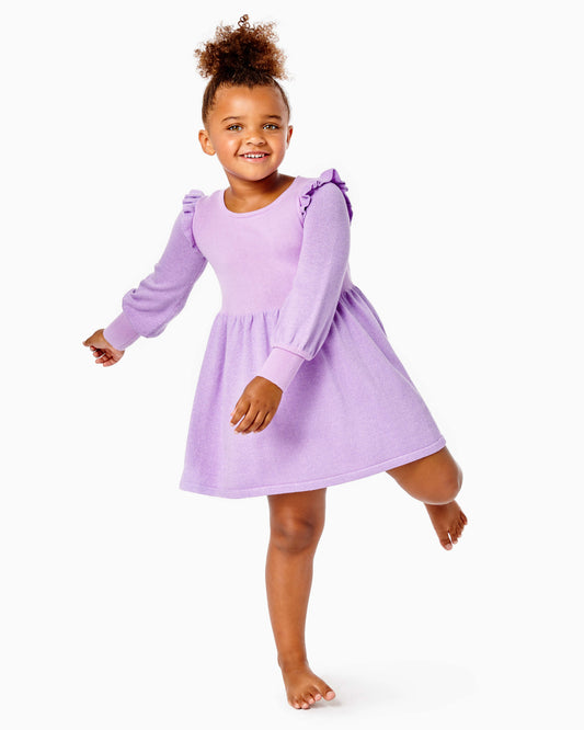 CAILA SWEATER DRESS - PURPLE IRIS METALLIC -