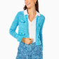 KIENNA CARDIGAN BLUE METALLIC
