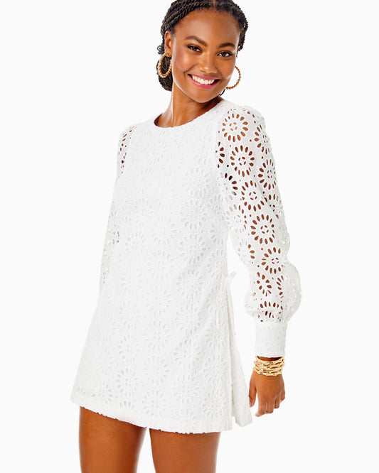 AISHA EYELET ROMPER