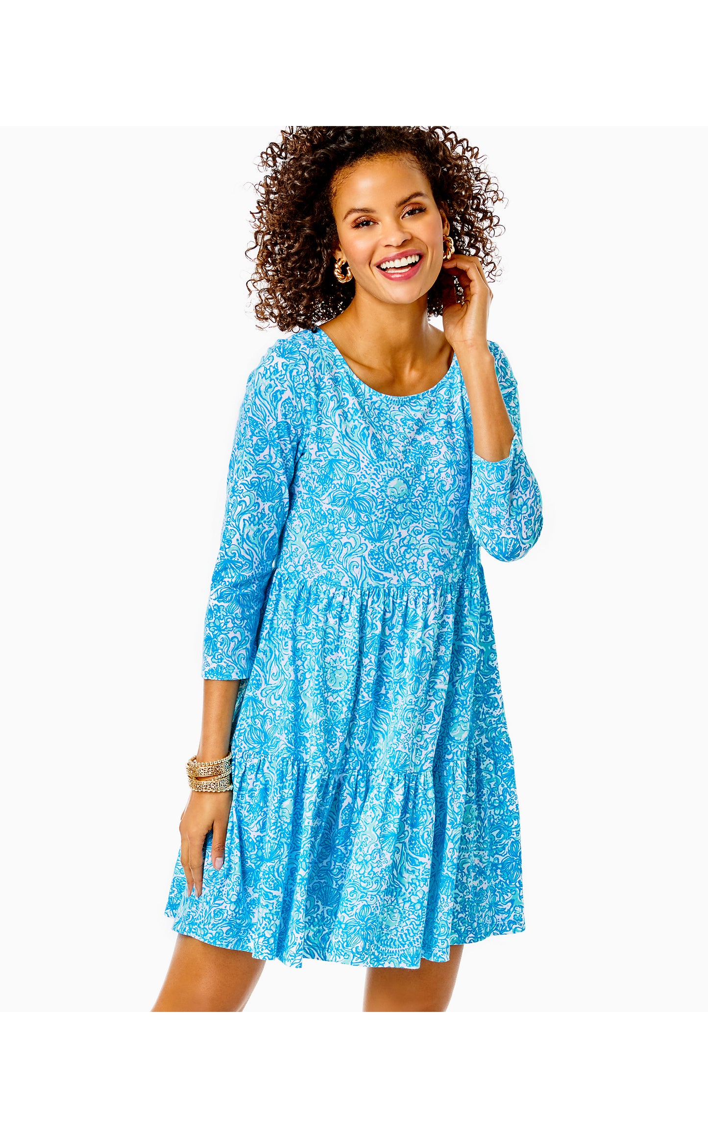 GEANNA 3/4 SLEEVE DRESS