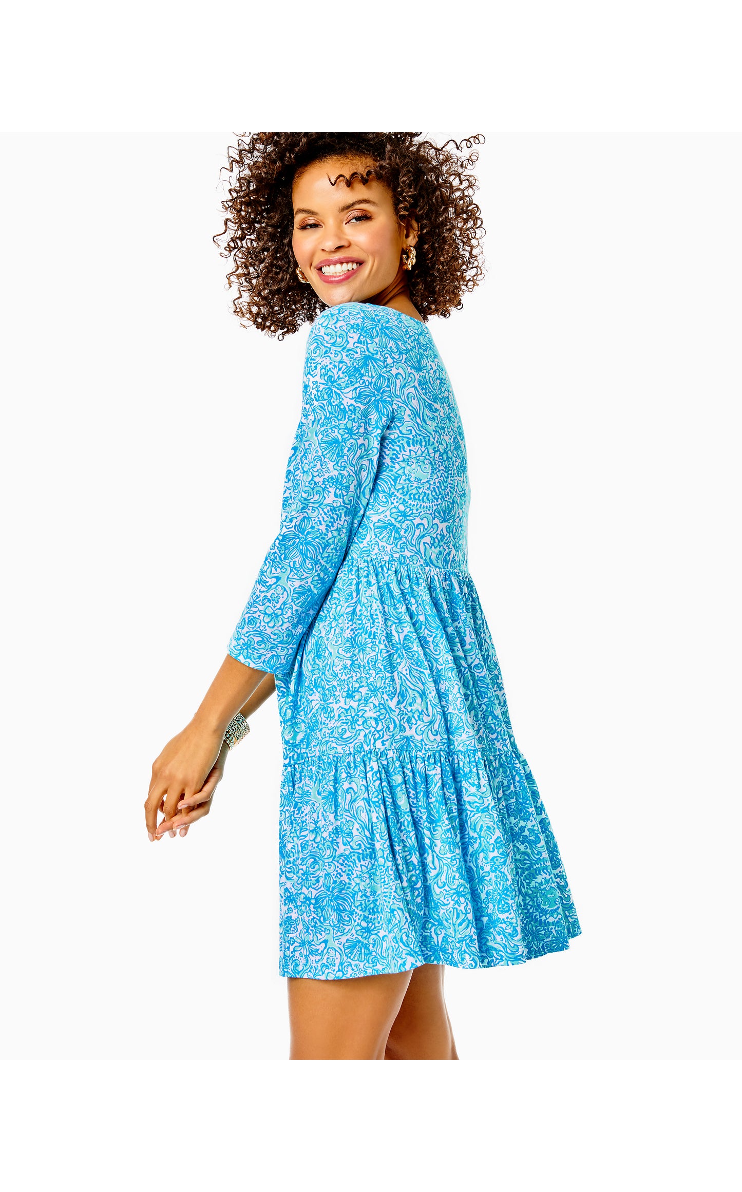 GEANNA 3/4 SLEEVE DRESS